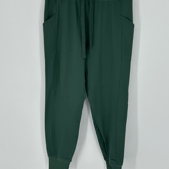 Fabletics Women's Sz M Athletic Leggings Drawstring Pockets Green X1 - Picture 2 of 6